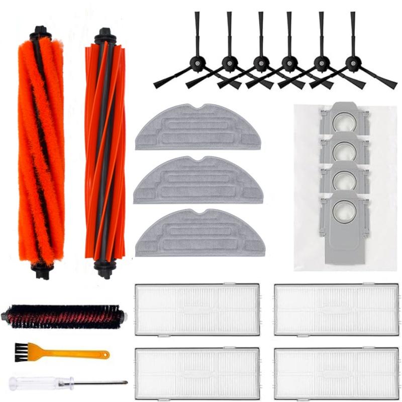 

21Pcs/Set Accessories for Roborock S8 Pro Ultra Sweeping Robot Main Brush Filters Mop Cloth Side Brushes Kit A