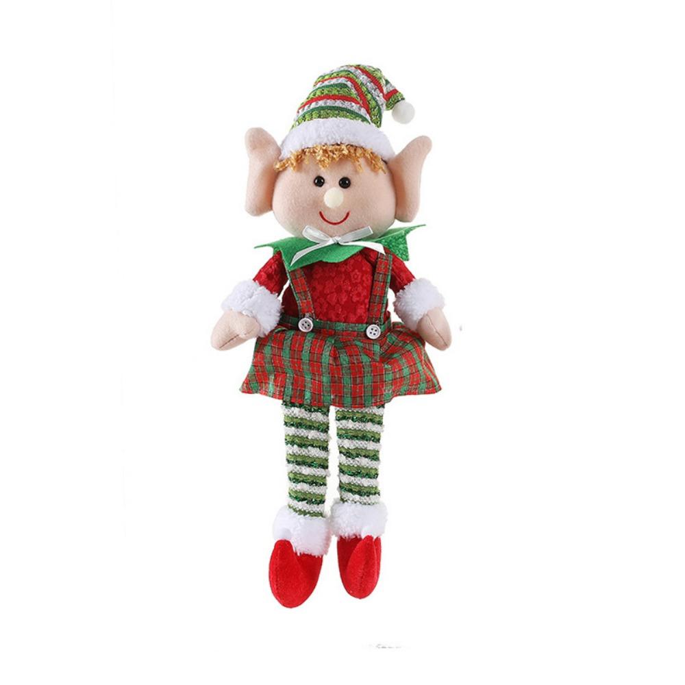 

Забавный милый длинноногий эльф украшения мультфильм ручной работы рождественская плюшевая кукла уникальные подвесные украшения на елку Новый год