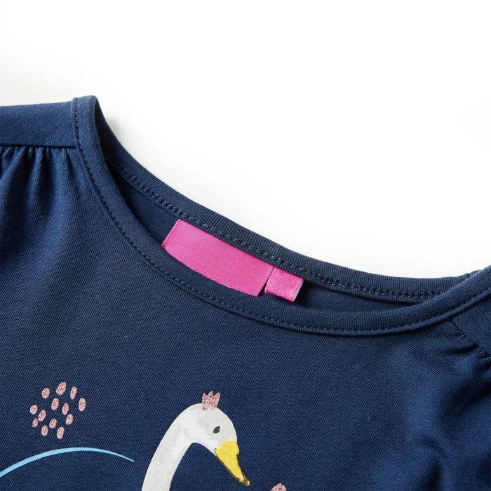 T-shirt enfants à manches longues bleu marine 92/104/116/128/140