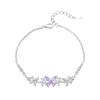 Tichya Wisteria Butterfly Bracelet: S925 Sterling Silver, Forest Style, Light Luxury, with Cubic Zirconia - Exquisite for Women.