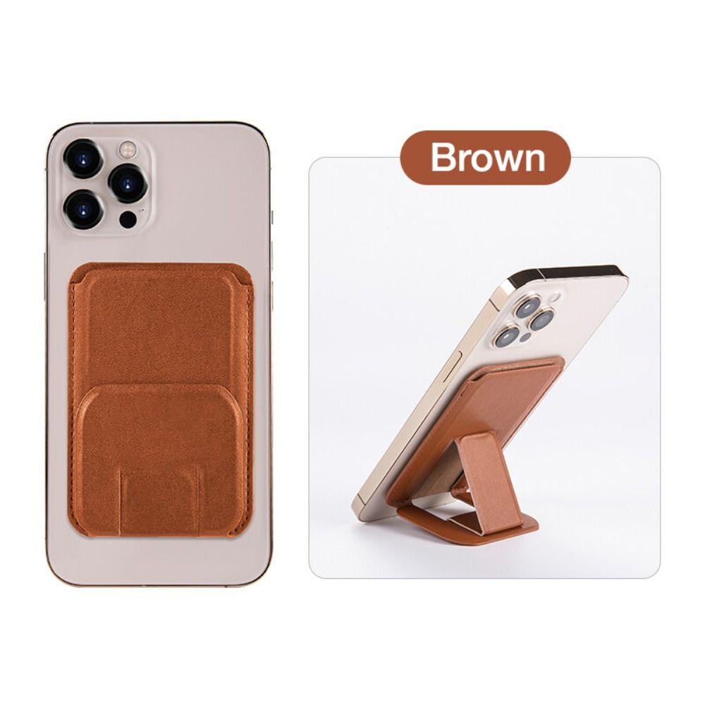 Phone Pocket Wallet Case PU Leathe Cell Phone Pouch Portable Phone Bracket  Phone Accessories