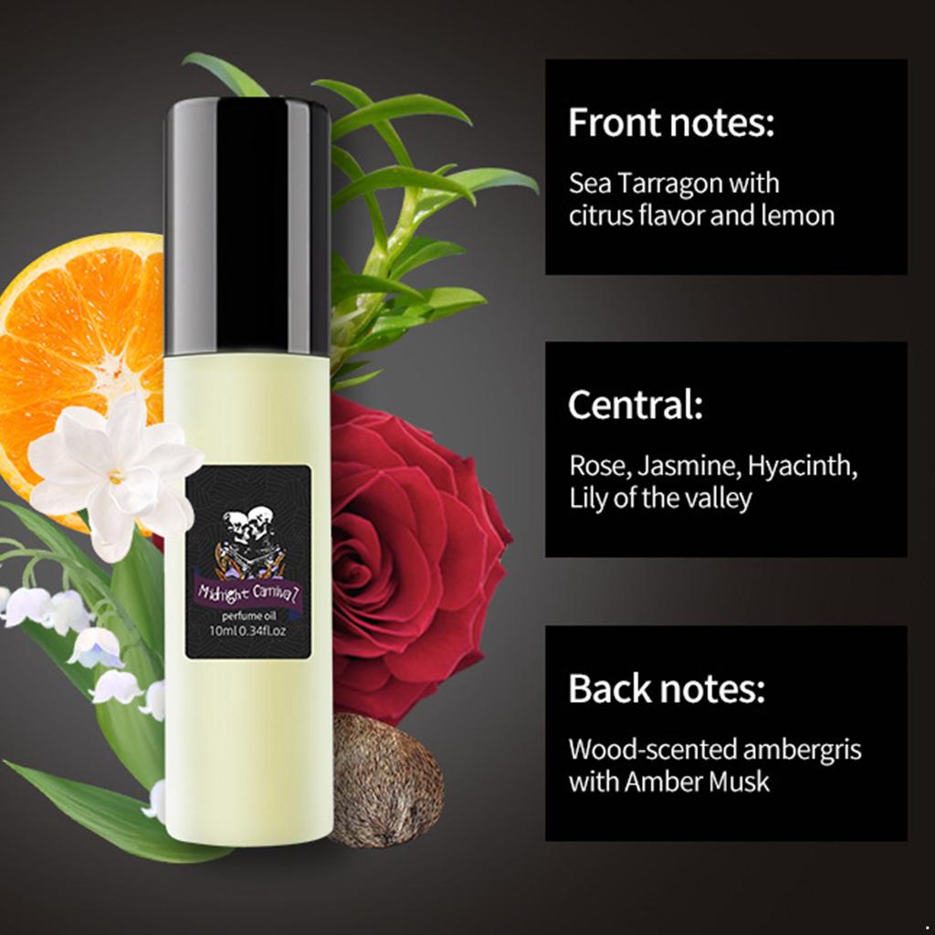 Unisex Perfume Oil Long Lasting Midnight Scent Pheromone Fragrance for Halloween Party Night Holiday Celebration for Women and Men