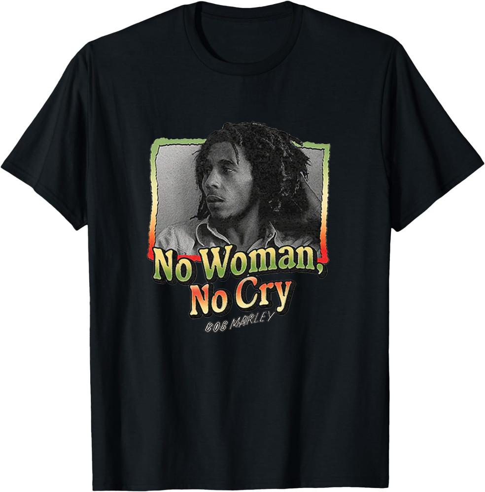 Bob Marley No Woman No Cry Ringer T-Shirt No Woman No Cry Shirt Gift For Fans Unisex T-Shirt S