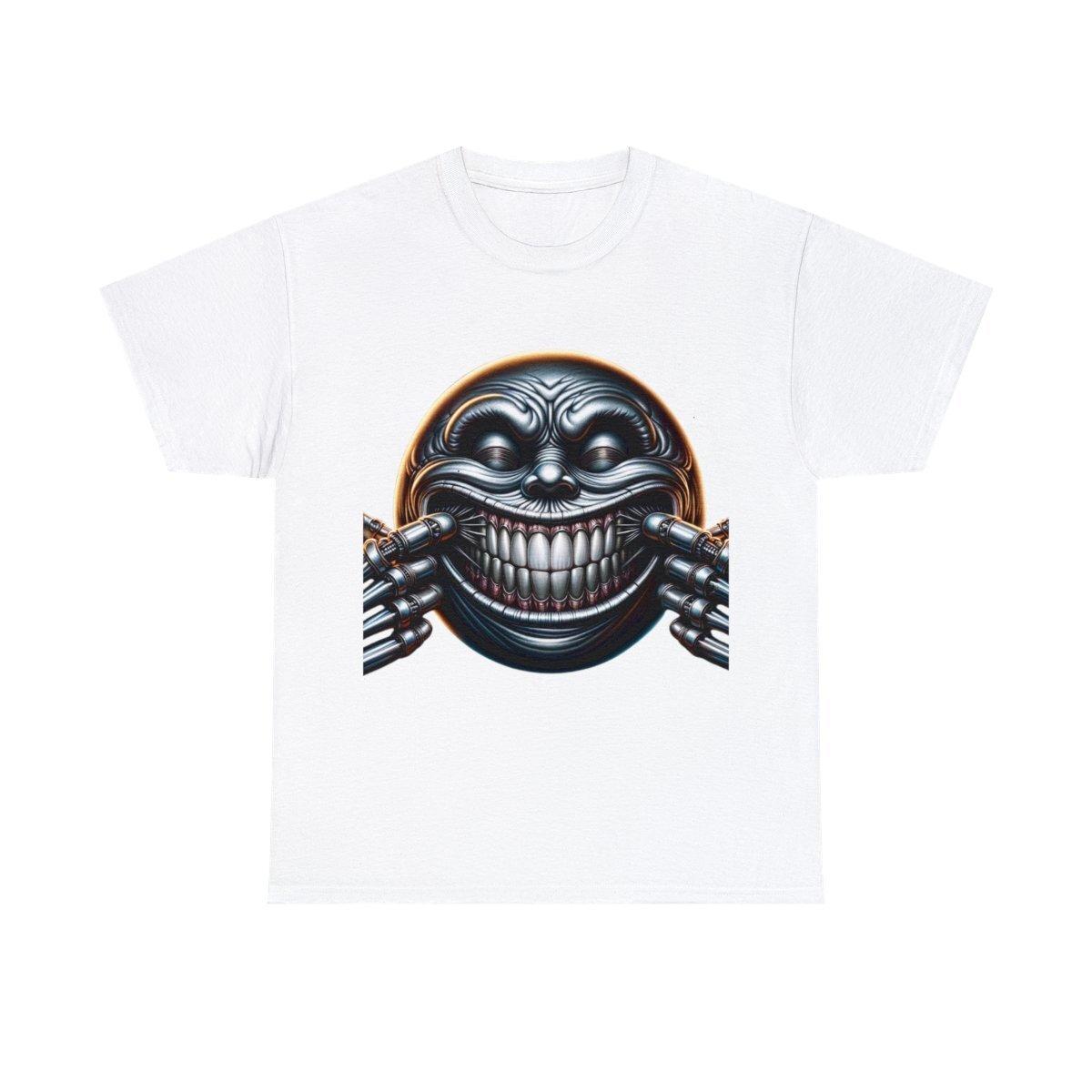 Unisex Adult T Shirt Retro Style Smiley Face Art Death Metal Streetwear Horror S разноцветный
