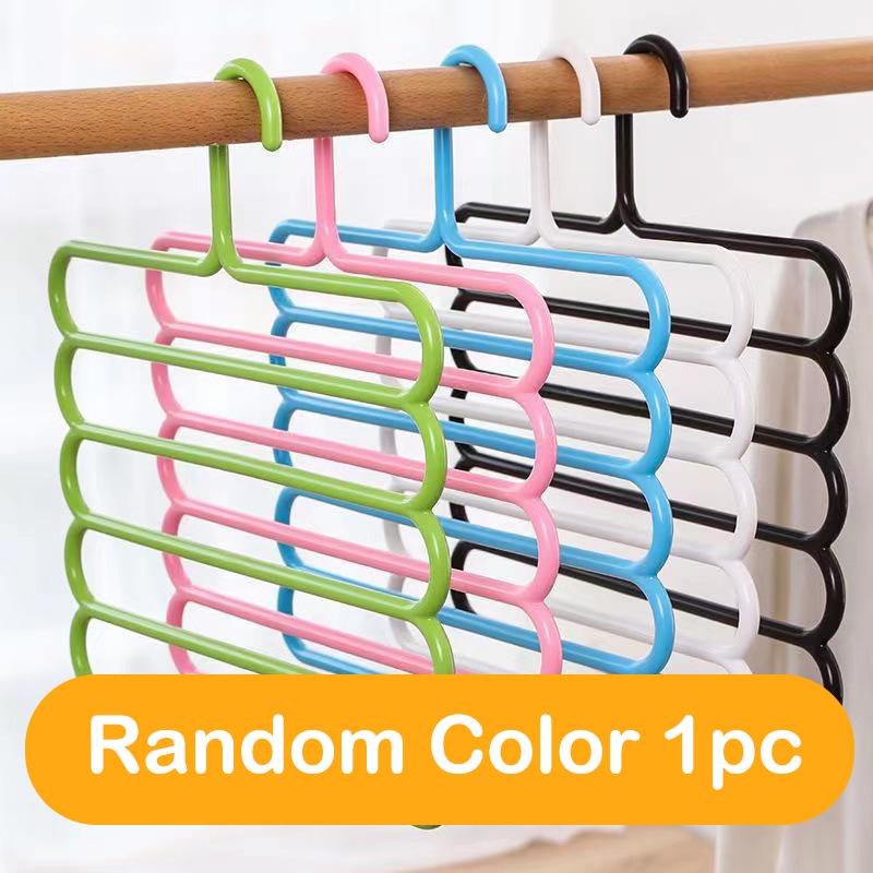 5-Layer Hairpin Storage Rack Multi-Layer Trouser Rack Trouser Storage Rack Wall-Mounted Hairpin Hanger Ladies Space C 569₽