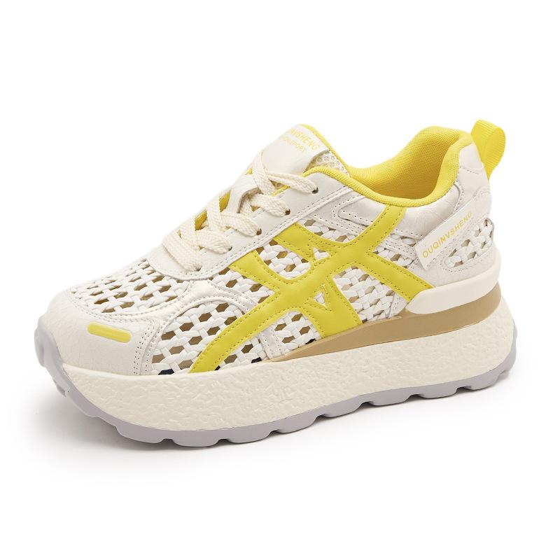 Thick-soled Woven Mesh Forrest Gump Shoes Summer New Small Light Casual Sports Shoes Tide