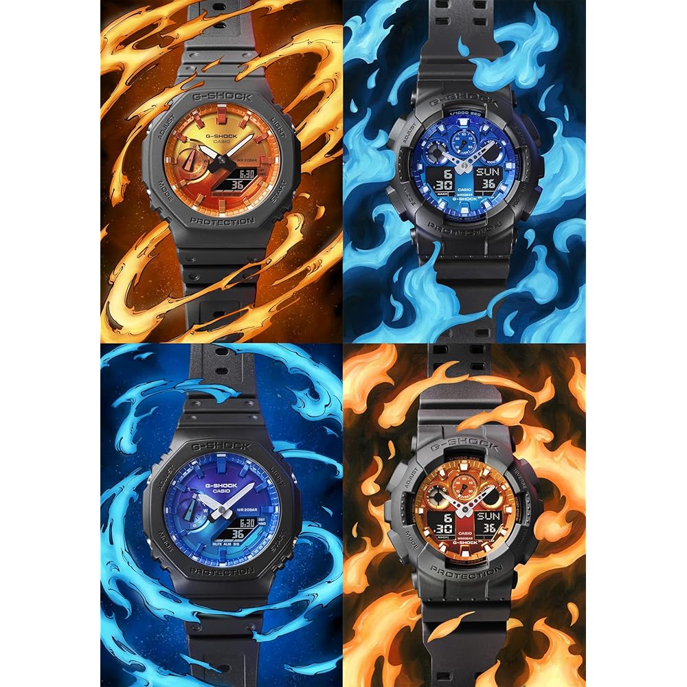 Casio G-Shock GA-2100FL-8AJF Men's Watch Gray Flame Inside Series 200m Water Resistant
