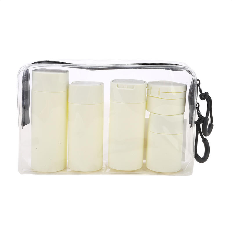 Lehká cestovní stlačitelná sada kosmetických lahviček na toaletní potřeby, plnitelná prázdná nádobka na tekutiny, krémy, pleťová mléka, dávkovač