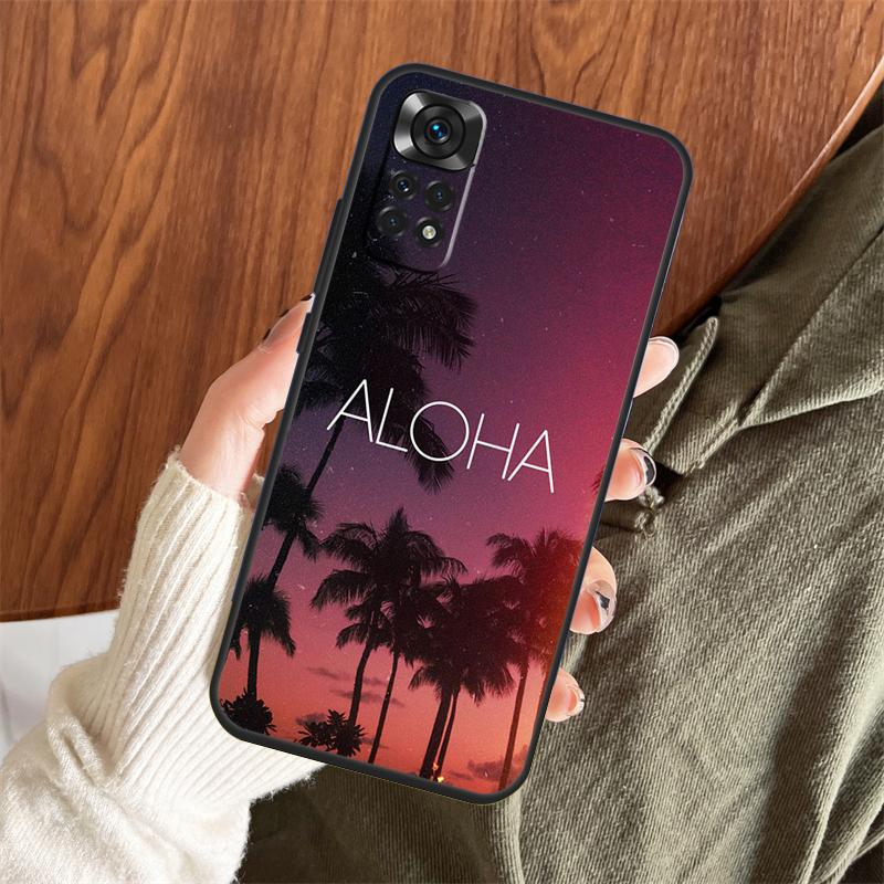 

Hello Hawaii Aloha Beaches Case For Xiaomi Redmi Note 14 Pro 13 12 11 10 15 Pro Plus Redmi 15 C 13 10C 12C 13C 14C Cover Redmi 10