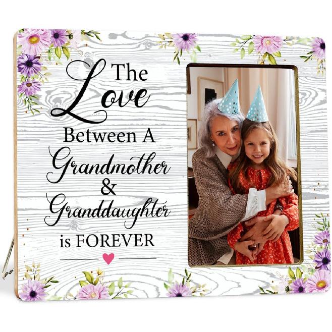 The Love Between a Grandmother and Granddaughter is Forever Wood Photo Frame,Granddaughter Picture Frame,Grandma Picture Frame абрикосовый