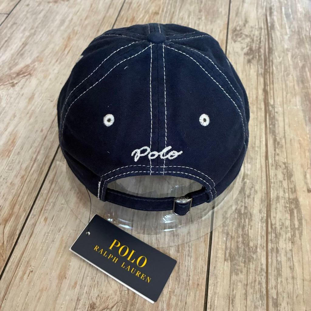 Used Polo Ralph Lauren Baseball Cap Navy R Logo Embroidery