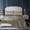 Summer Satin Silk-like Bed Sheet Set (Flat Sheet + Fitted Sheet + Pillowcase) Solid Color Mattress Cover Twin Full Queen Size