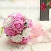 Artificial Bridal Bouquet Flowers for Wedding Decorations Props Accessories (Purple)