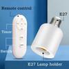 2 peças/conjunto E27 Controle Remoto Sem Fio Interruptor Temporizador Inteligente Suporte de Lâmpada Casa Interruptor de Luz Múltipla Quarto de Bebê Quarto Interruptor Temporizador