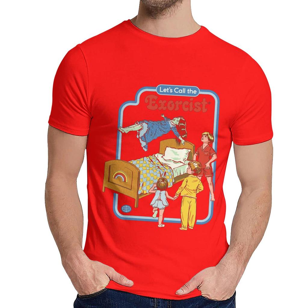 Alta qualidade diabos ocultos satanismo exorcismo t camisa vamos chamar o exorcista camiseta moda