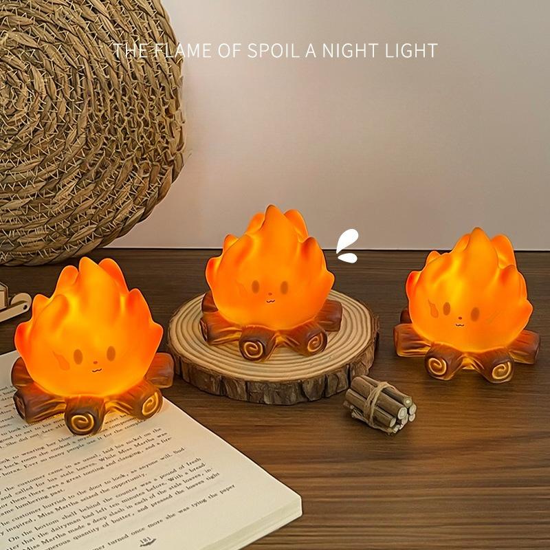 Christmas Bonfire Night Light LED Electronic Candle Light Decorative Atmosphere Light Children's Festival Gift Accessories
