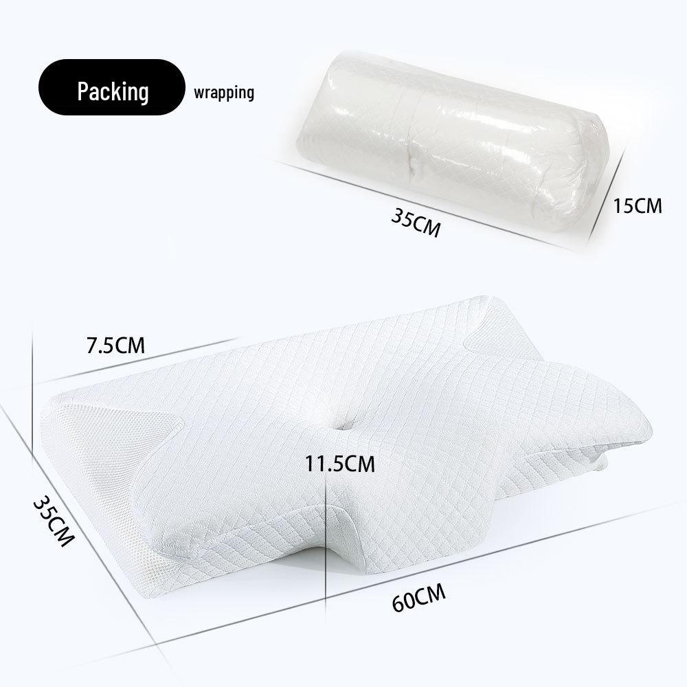 Butterfly Memory Foam Pillow: Slow Rebound, Zero Pressure Cervical Neck Support for Adults and Hotel Use