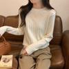 Round-neck Loose Knitted Sweater for Women Tweed Casual Sweater for Women Fashionable and Versatile Long-sleeved Pullover for Autumn and Winter