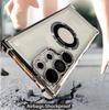 Suitable for Samsung S25 Ultra Mobile Phone Case Magnetic Absorption A55 Airbag Electroplating Transparent S24 Magnifying Glass S22 Protective Case
