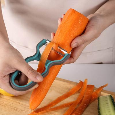 Vegetable Peeler Anti-Slip Rubber Handle Stainless Steel Blade Smooth Peeling Ergonomic U-Shaped Design Kitchen Peeler