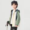 Duoduojia Boys' Color-Blocked Hooded Softshell Jacket