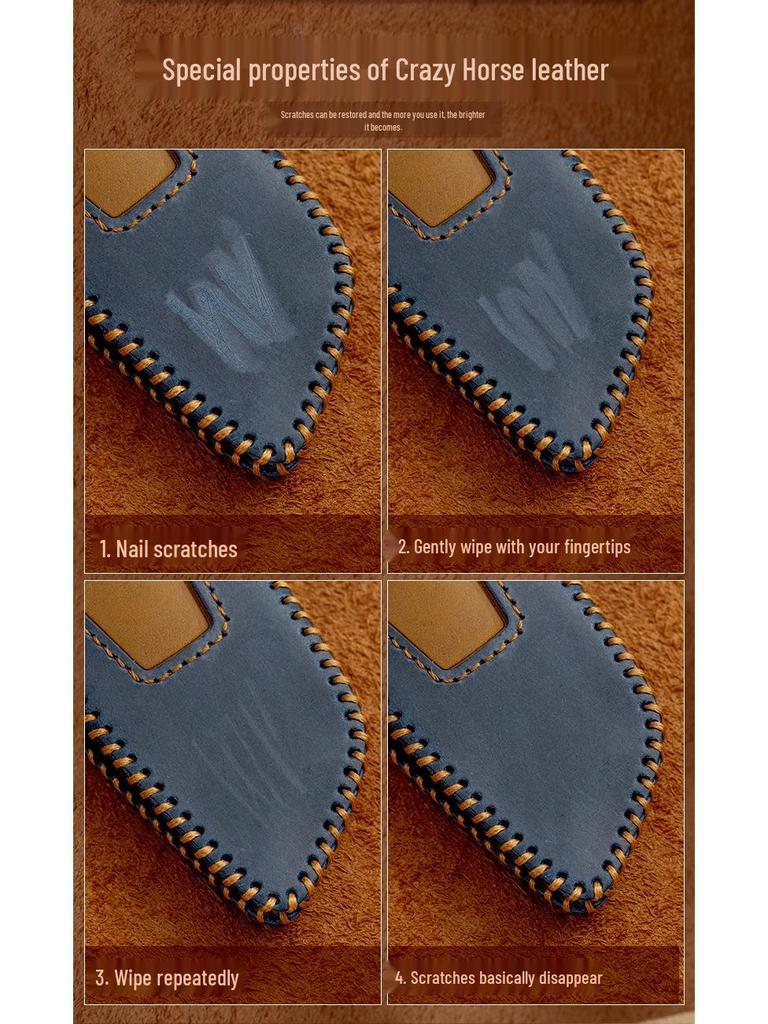 BMW LCD Schlüsselhülle: Echtlederbezug für 1er, 3er, 5er, 7er Reihe, X1, X3, X4, X5, X6, Blade 525, 320li. Vollständiges Wrap-Design.