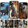 Horse Phone Case For iPhone 17 Air 15 16 Cover  11 13 14 Pro Max 12 Plus Max Fundas