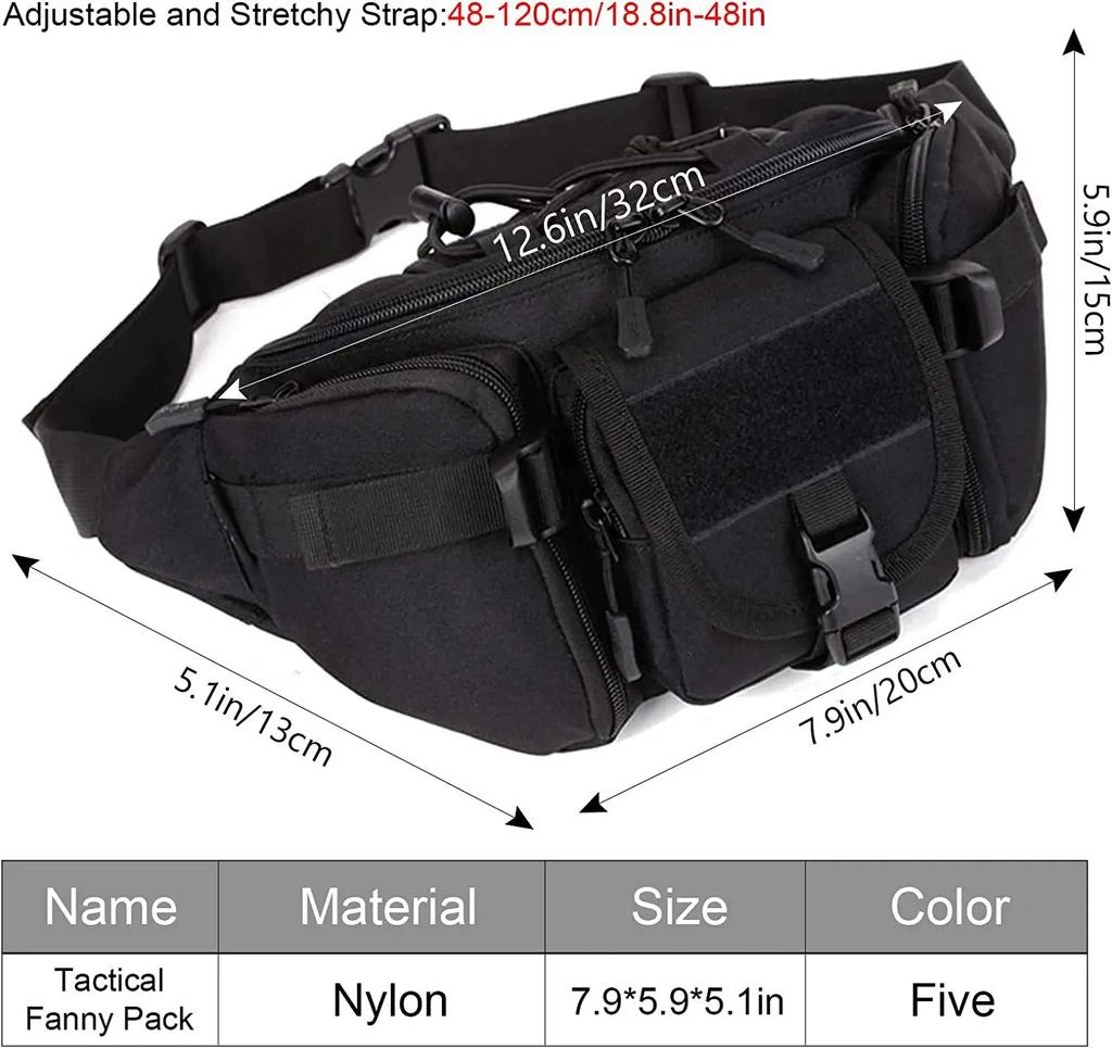 New Outdoor Waist Bag Men Waterproof Molle Camouflage Hunting Hiking Climbing Fishing Nylon Belt Pack Combat Chest Bags