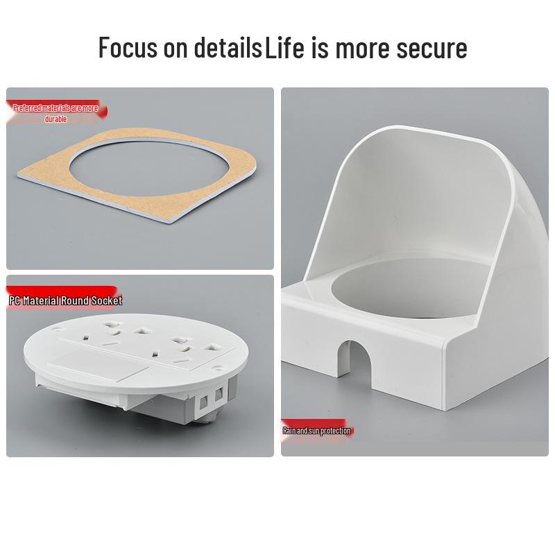 Doppelsteckdose für den Außenbereich mit wasserdichter Abdeckung und Schalter für Badezimmer und smarte Toiletten.