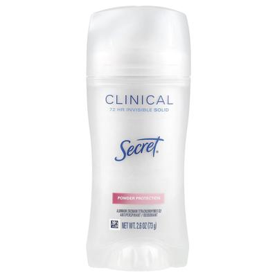 Klīniski spēcīgs antiperspirants/dezodorants, caurspīdīgs ciets, pūderveida aizsardzība, 73G(2.6Oz)