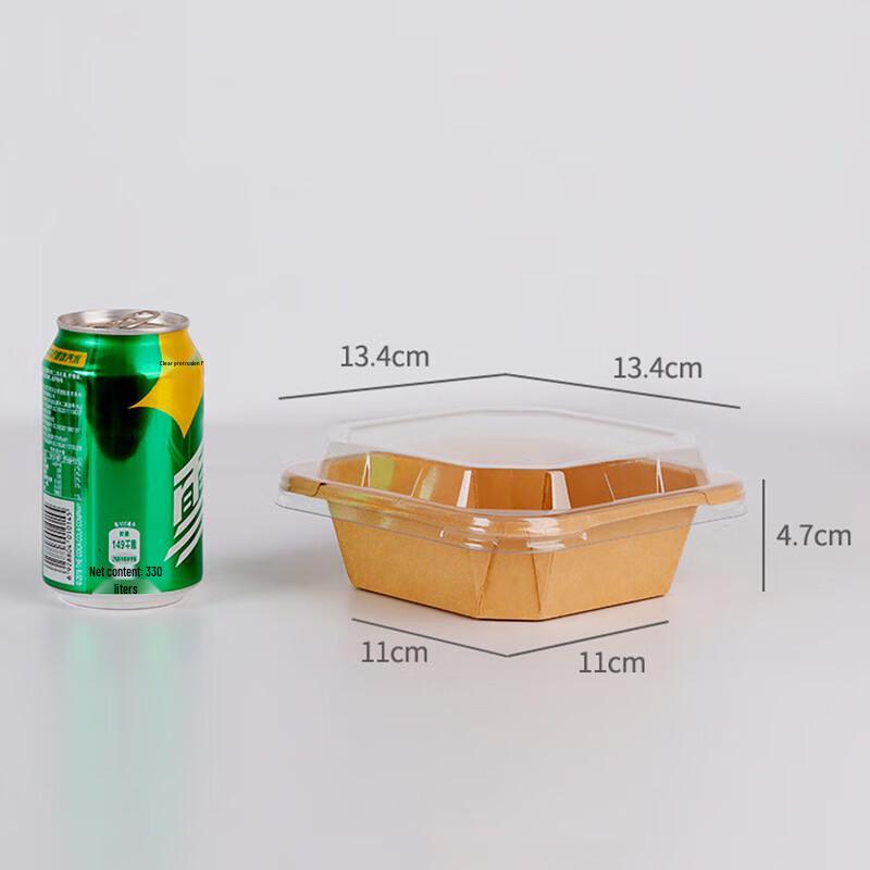 Pabei Octagonal Kraft Paper Food Containers for Salad & Fruit
