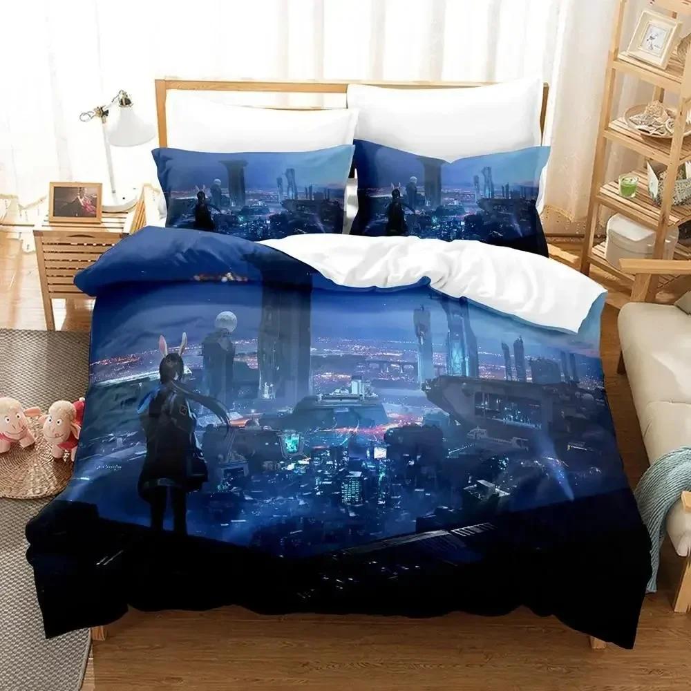 Kawaii Anime Arknights Bedding Set Single Twin Full Queen King Size Bed Set Aldult Kid Bedroom Duvetcover Sets 3D Bed Sheet Set