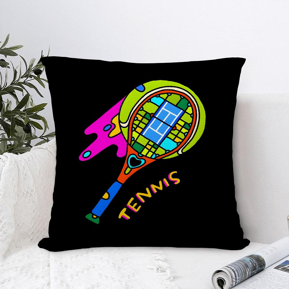 Ball sports doodles Pillow Case Plush Fabric Soft  Pillowcase Double Sided Print Cushion Cover Household Gifts