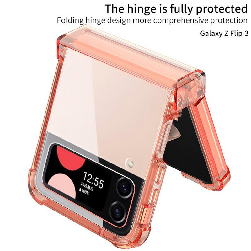 Transparent TPU Shockproof Case Galaxy Z Flip 3 4 Flexible Bumper With Air Cushion Protection Hinge Guard