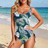 Customized Womens Swimsuit Personalized Photo Printing Bathing Suit Drawstring Side Custom Face Swimwear