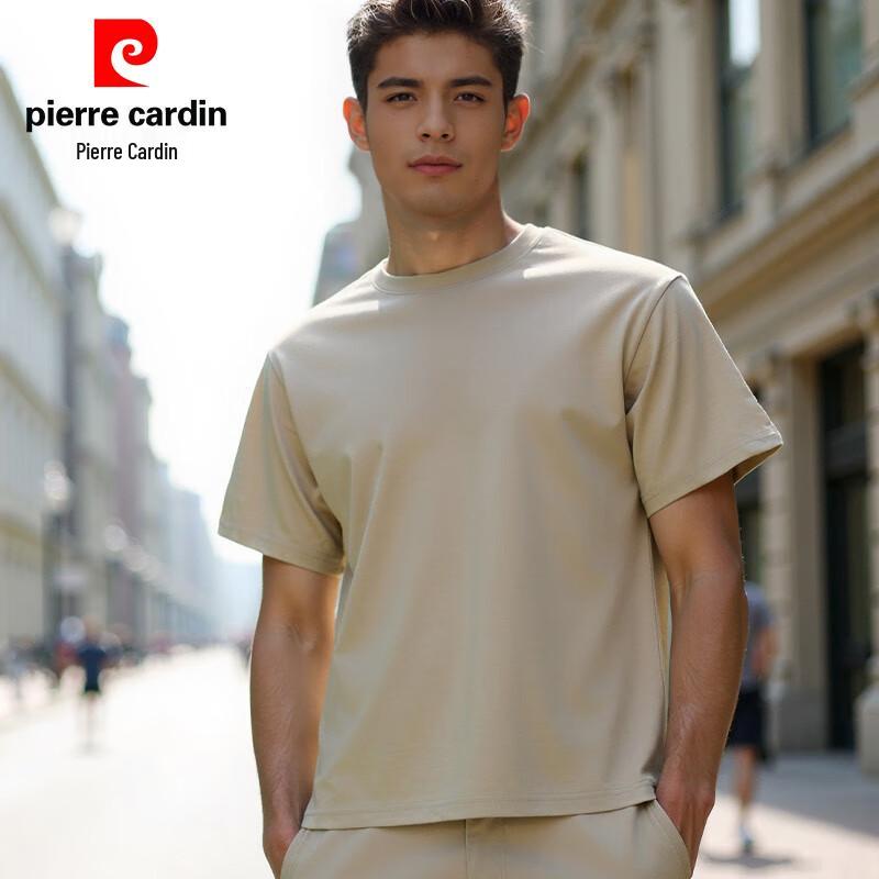 Pierre Cardin Men's 100% Cotton Solid Crew Neck Short Sleeve T-Shirt