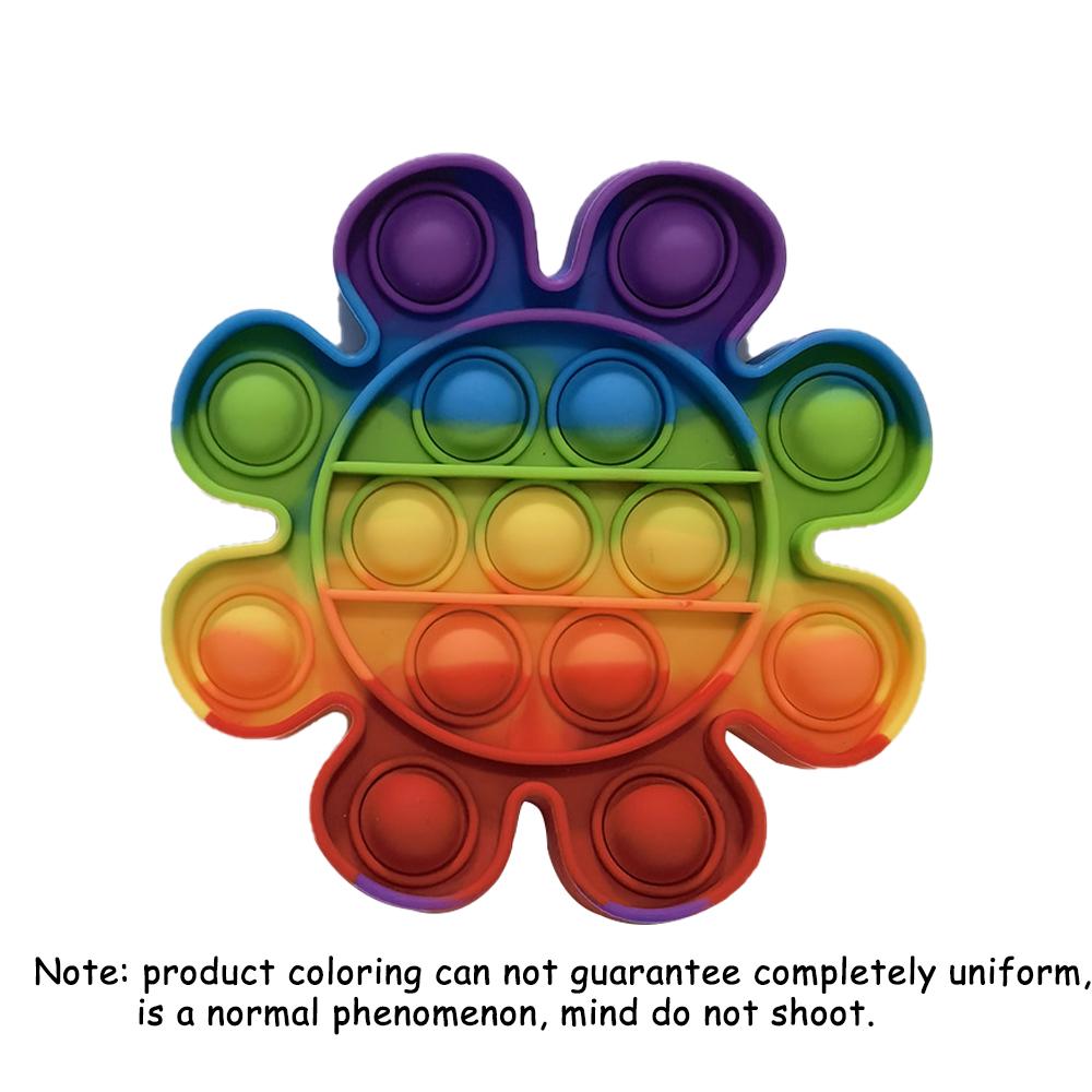 Silicone Rubber Anti Anxiety Stress Relief Push Pop Bubble Rainbow Pumpkin Ghost Fidget Toys Squeeze The Toy for Kids Adults