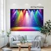 Rainbow Stage Spotlight Photo Booth Background, Starry Light Curtain Backdrop for Music Performances