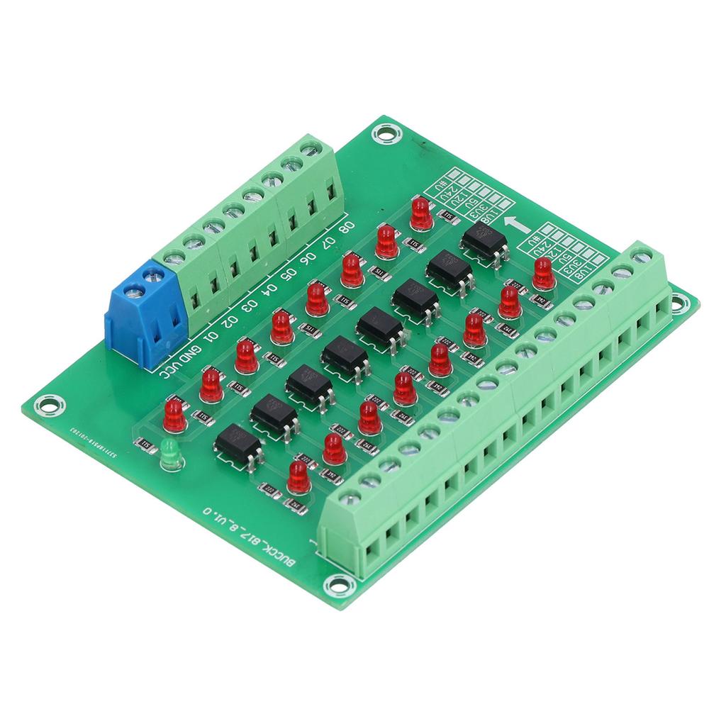 Optical Isolation Module 24V to 5V 8 Channel Optocoupler PLC Signal Converter Board