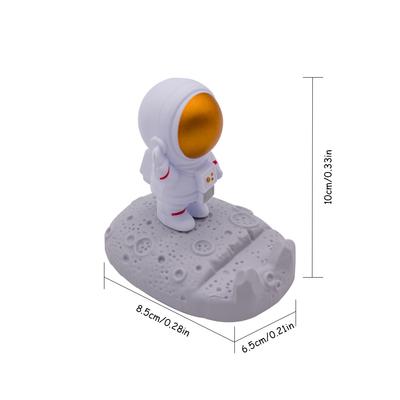 3D Cartoon Astronaut Gold Color Phone Stand Cute Figurine Desk Decor Creative Mobile Phone Holder Gift for Friends