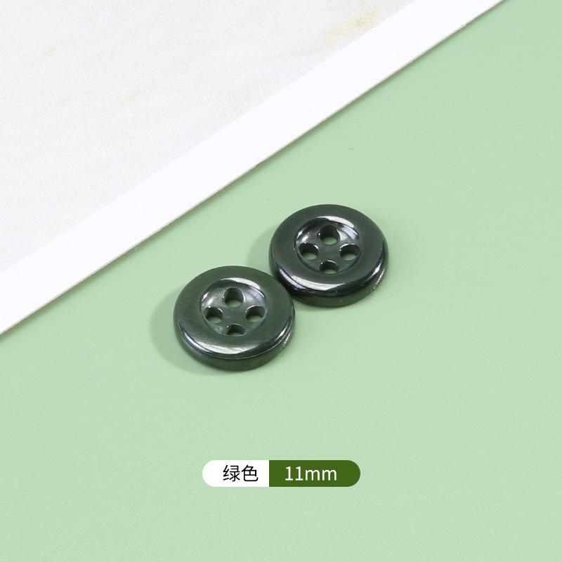 White Shirt Buttons Men'S And Women'S Clothes Shirt High-End Ceramic Buttons Versatile Round Black High-End Button Accessories