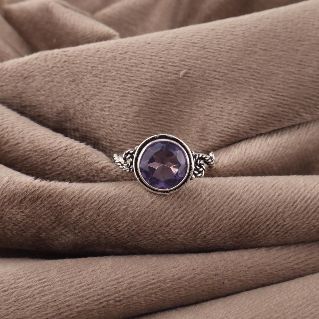 Iolite Jewelry, Handmade Gemstone Ring, 925 Solid Sterling Silver Ring Dainty Jewelry, For Engagement Gift