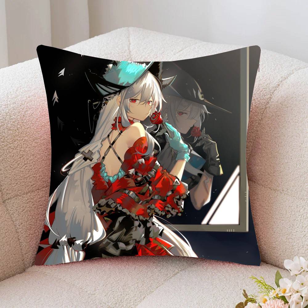Skadi Animated Game AArknights Pillow Case Fashion Square Pillowcase Bedroom Sofa Room Ins Decoration Leisure
