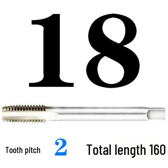 Extended Shank Fine Thread Tap for Hand and Machine Use, Non-standard Sizes M4-M24