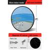 Outdoor Traffic Convex Mirror: Anti-theft Round Wide-Angle Reflective Mirror with Red Black Back