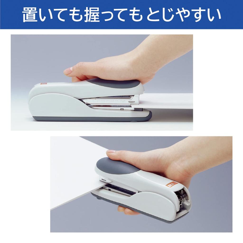 Max Stapler Tabletop Stapler Flat Clinch Up To 30 Sheets Stapling Gray HD-35DF