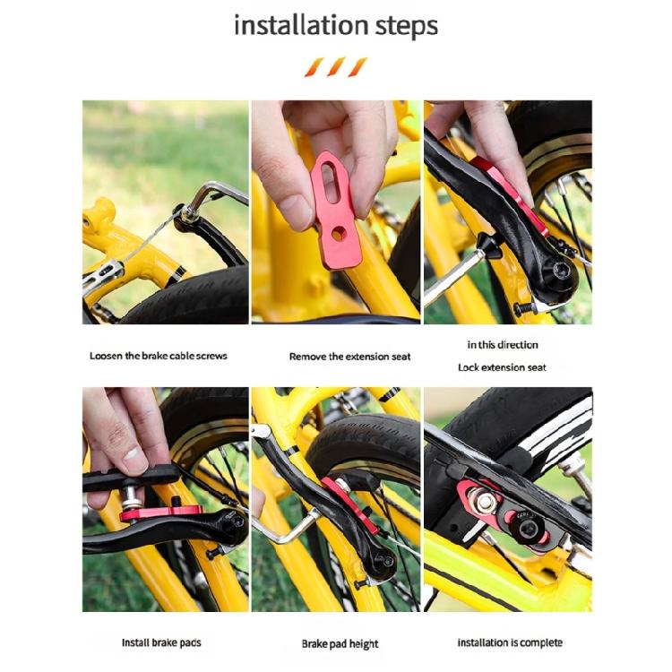 Bicycles Wheel Set V Brake Calipers Extension 406 To 451 Adapter Mountain Folding Bike Brake Conversion Extend Seats
