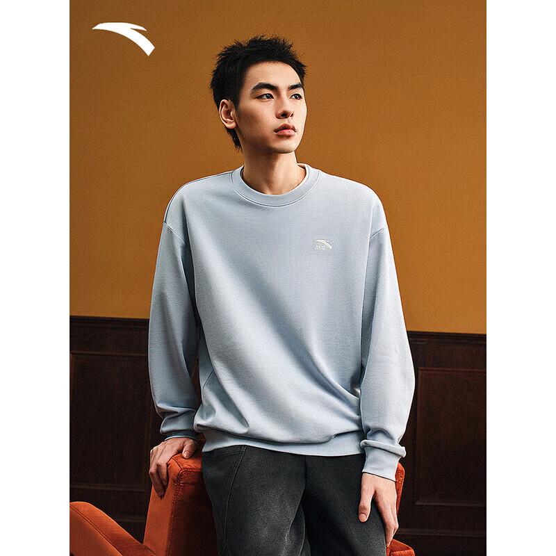 Anta Men's American Retro Cotton Pullover Sweatshirt