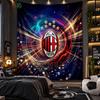 Arazzo da Appendere a Parete Stampa AC Milan Tessuto per Soggiorno Camera da Letto Decorazione per la Casa