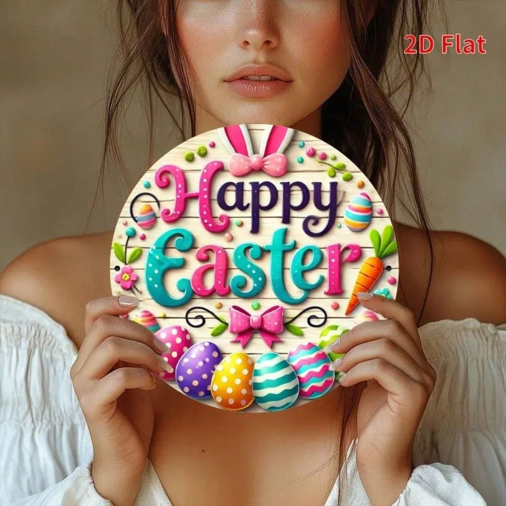 Винтажная металлическая табличка  Пасхальное яйцо , Круглая настенная art для бара, кухни